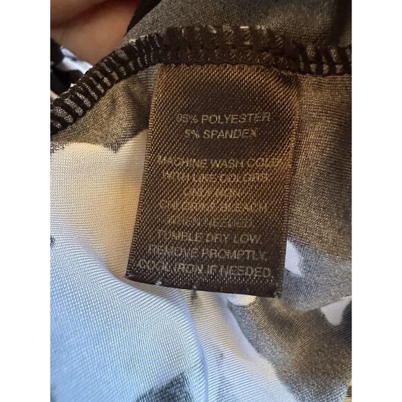 WHBM Women's Black & White Floral Print Ruffles Sleeveless Blouse Top Sz‎ Medium - Picture 8 of 8